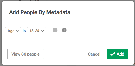 Add People by Metadata window
