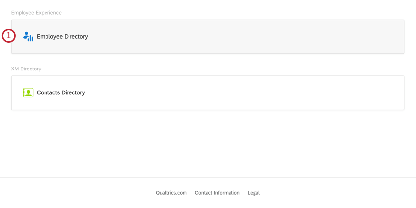 selezionare la directory degli impiegati dallelenco delle directory disponibili