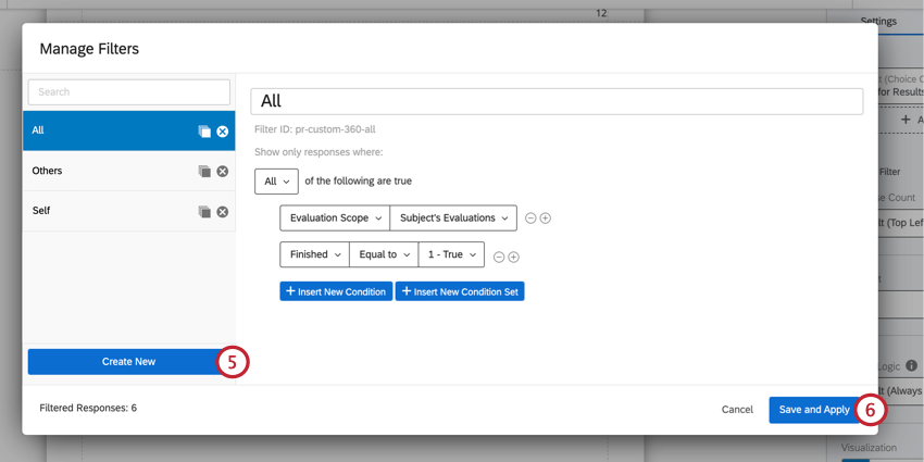 新しいフィルターの作成