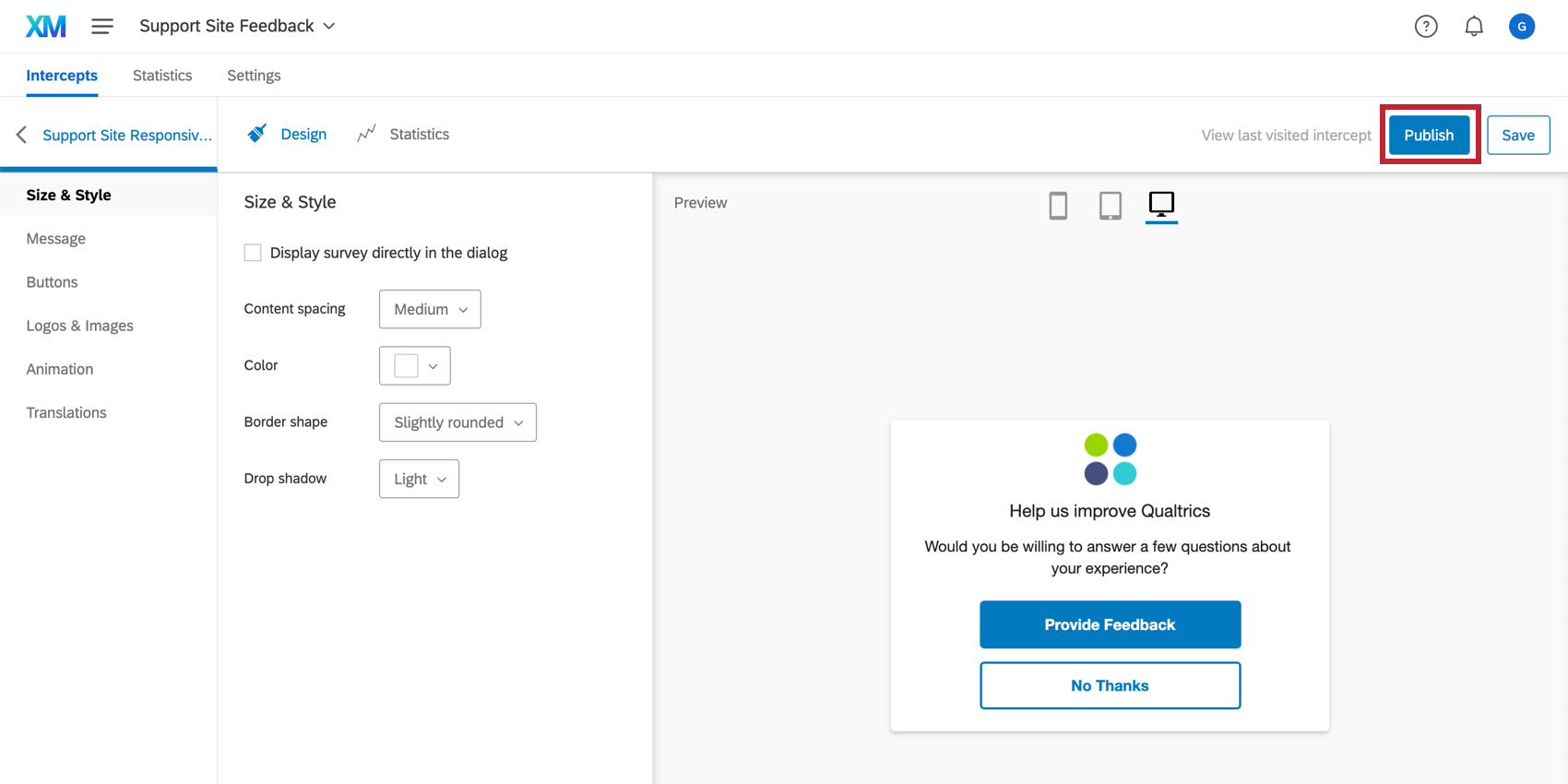 Publier un créatif à utiliser dans les tests A/B