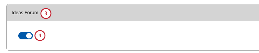 ideas forum section