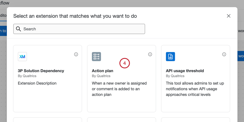la sélection de lÉvènement du Plan dAction