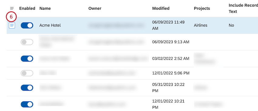 Expand the actions menu next to the organization hierarchy.