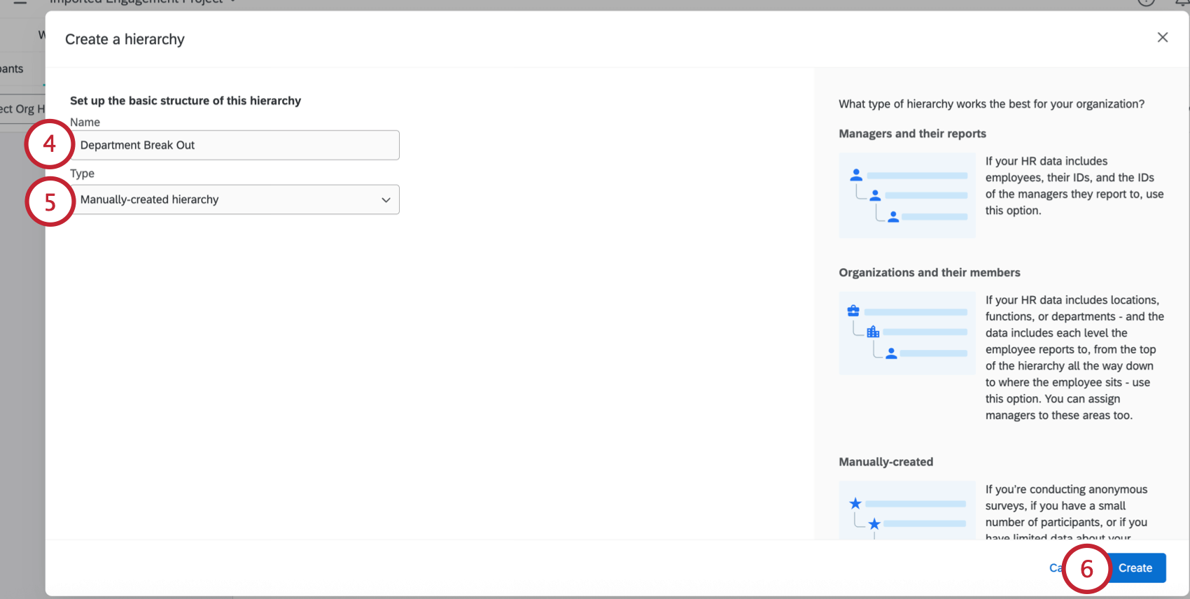 creating an ad hoc hierarchy