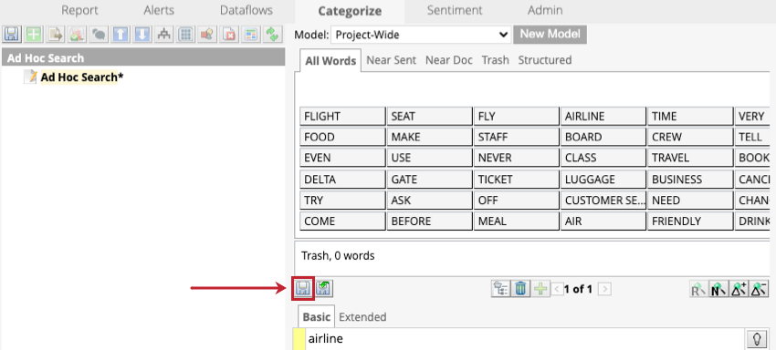 per salvare una ricerca