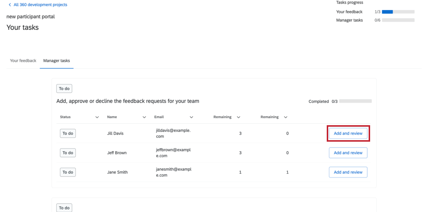 clicking add and review
