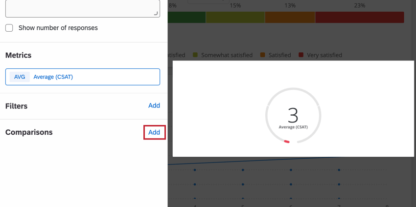 clicando em adicionar na seção de comparações