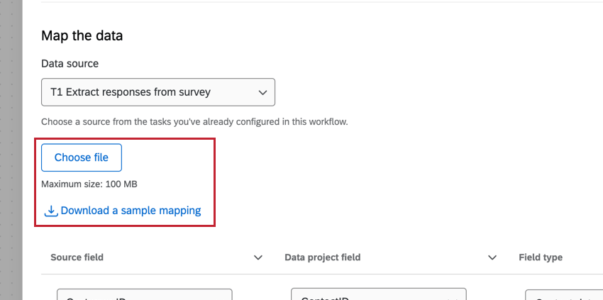 hochladen einer Datei in der Aufgabe