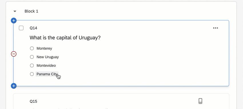 Adding choices to a question by typing and pressing enter