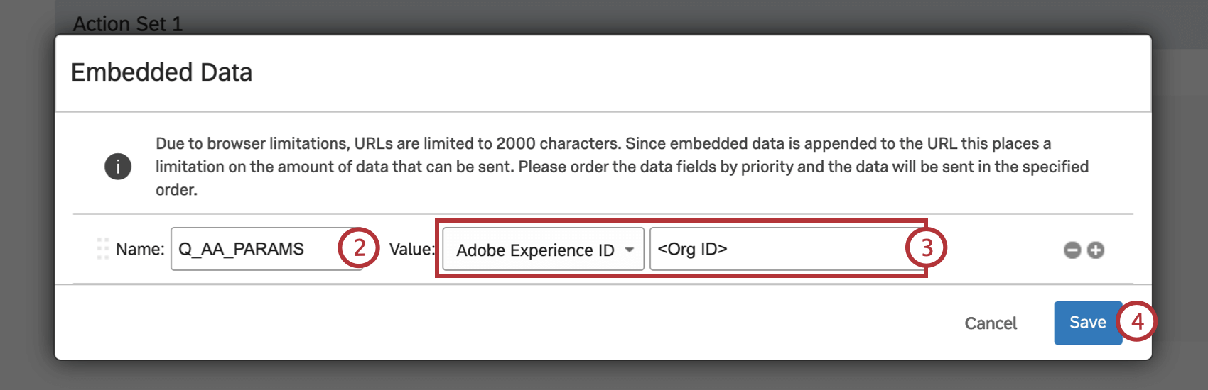 フィールド名にQ_AA_PARAMSを入力する。