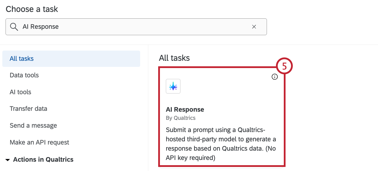 auswahl der ai antworten bei der erstellung eines neuen workflows