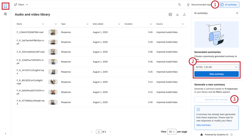 Automated summaries generated