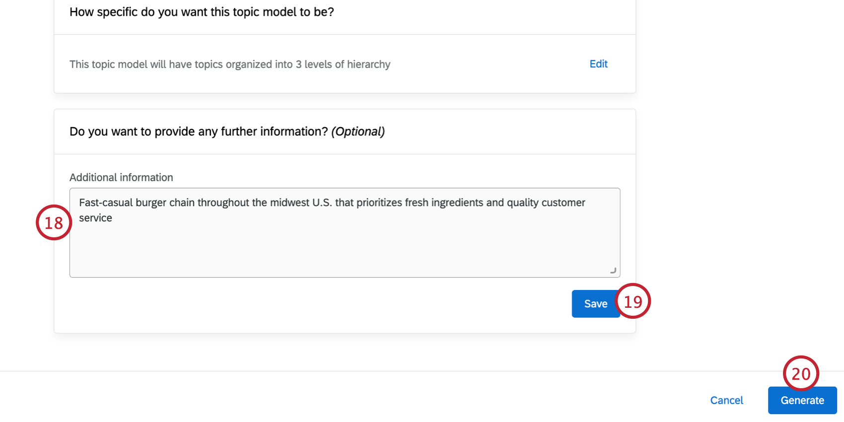 adicionar contexto extra para o modelo e gerar a hierarquia