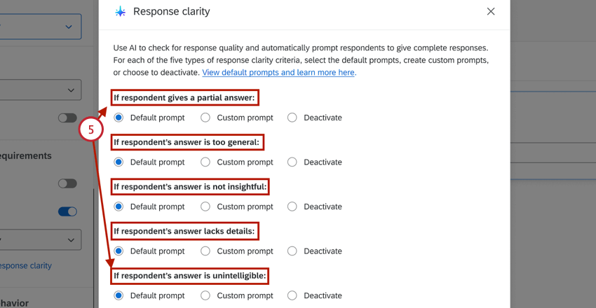 os diferentes critérios usados para validação