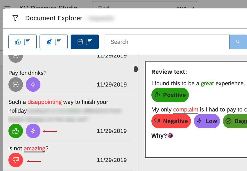 Display Enrichment: Show or hide enrichment badges next to sentences in the Results pane.