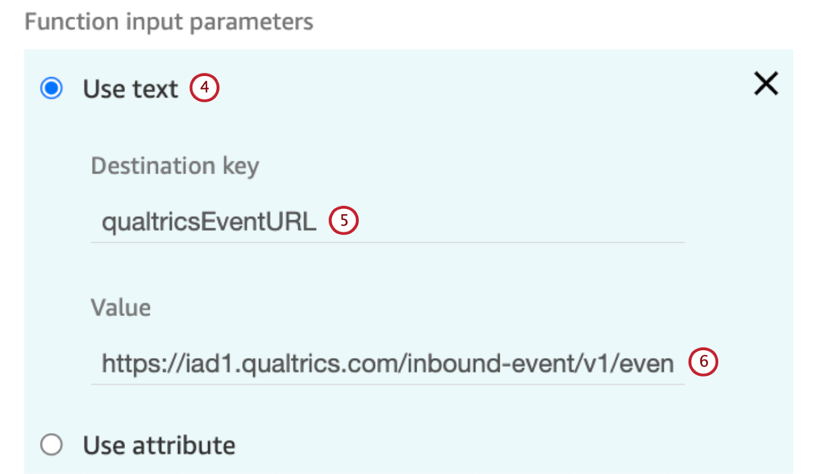 configuring function input parameters