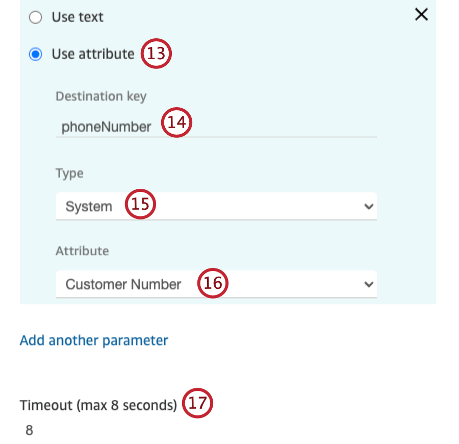 input parameter configuration