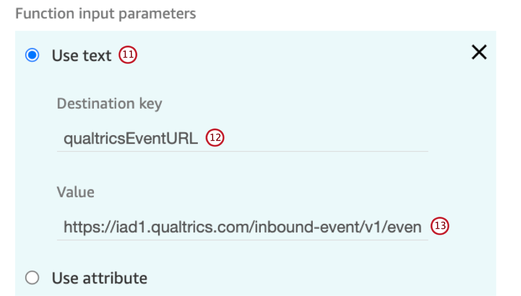 fonction paramètres dentrée configuration