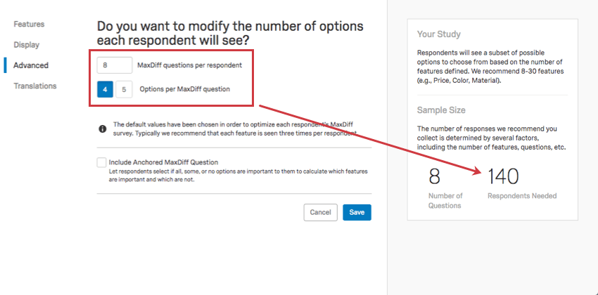 Numéro du répondant en bas à droite modifié en fonction des sélections du milieu