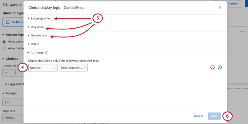 Building the condition for logic