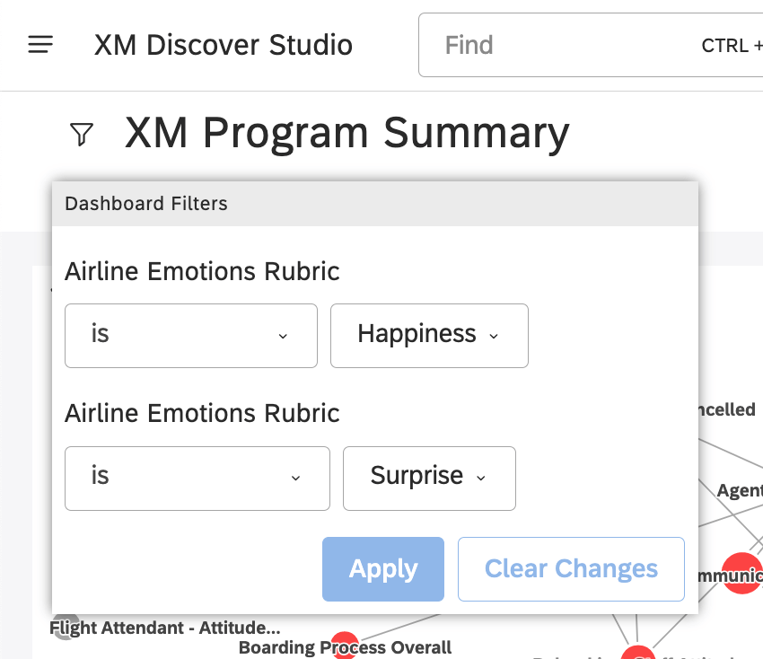 filter for happiness and surprise