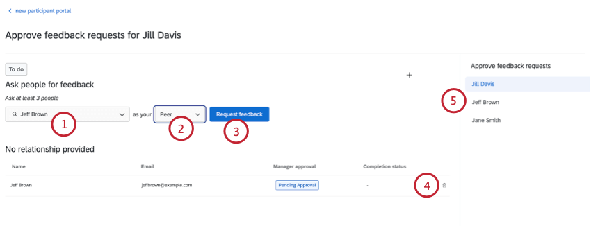 adicionar uma solicitação de feedback