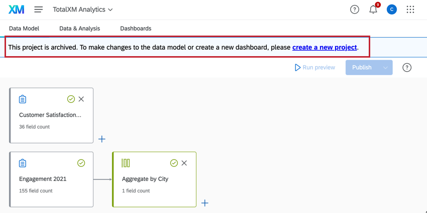 古いEJAやCrossXMプロジェクトの上部にあるアーカイブバナー