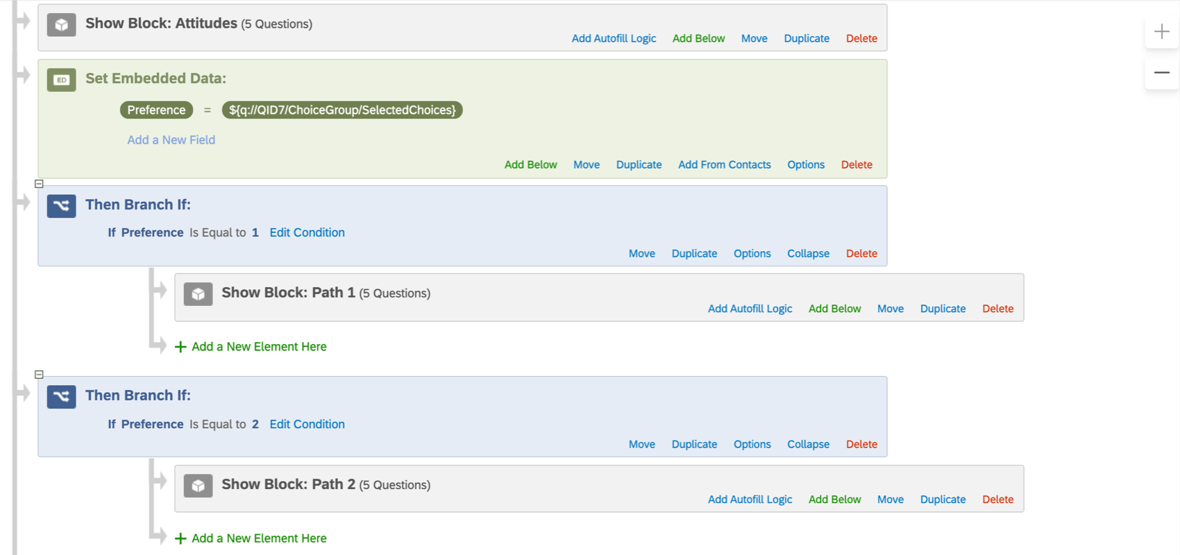 Embedded Data and branching