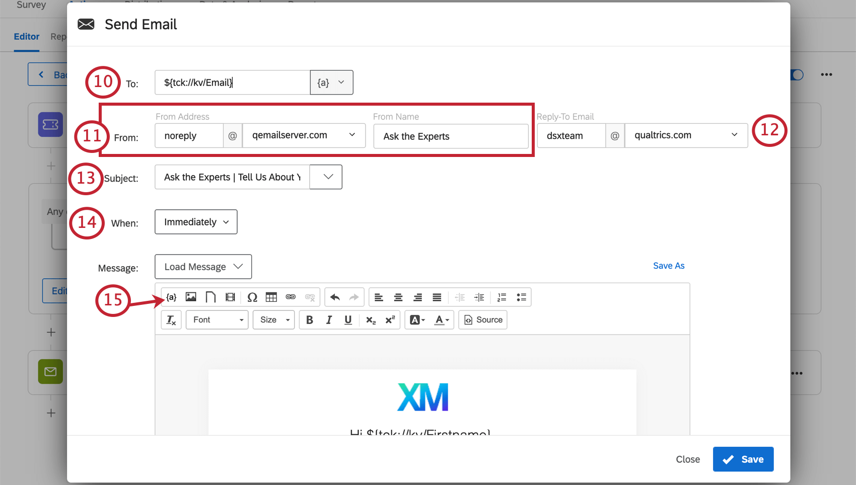 Immagine di unattività e-mail in corso di configurazione