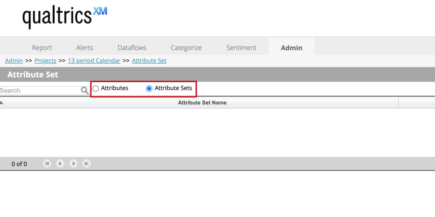 the attribute sets toggle
