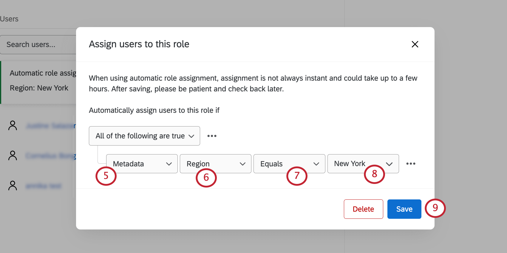 Elegir atributos para asignar roles a los usuarios