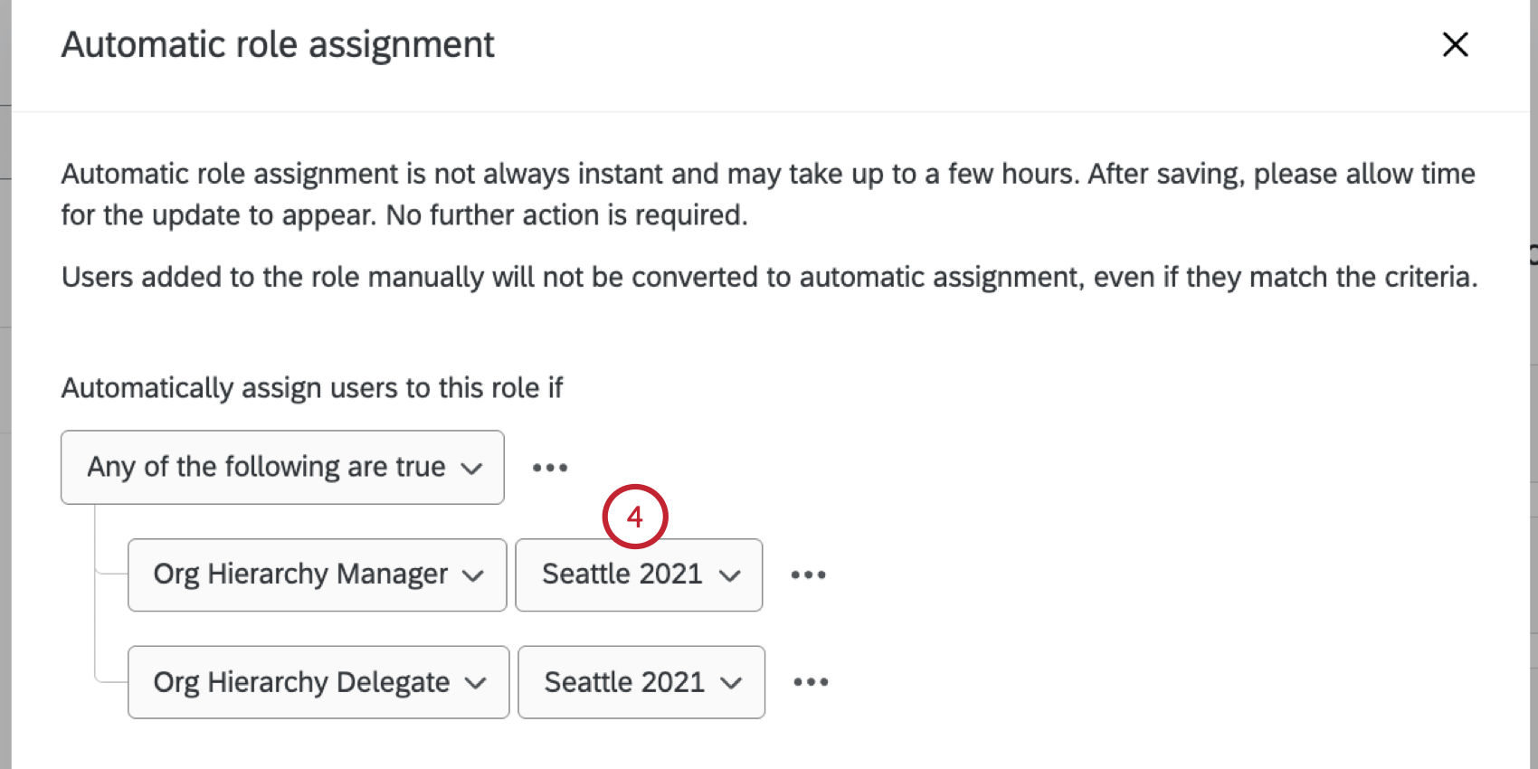 choosing the org hierarchy