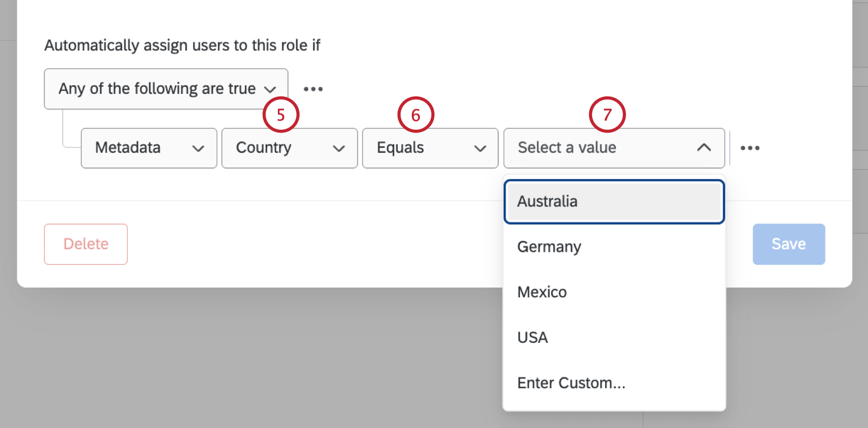 building a condition based on metadata fields