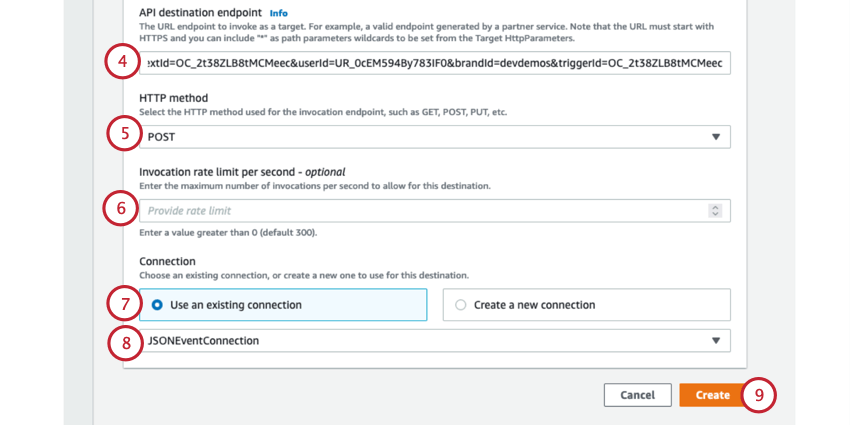 Konfigurieren der api