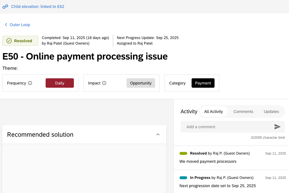 die verschiedenen Felder in einer individuellen Erhebung