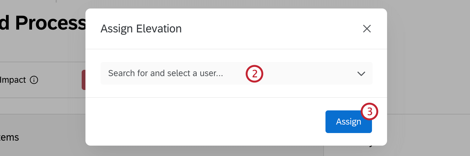 dropdown to search for and select a user