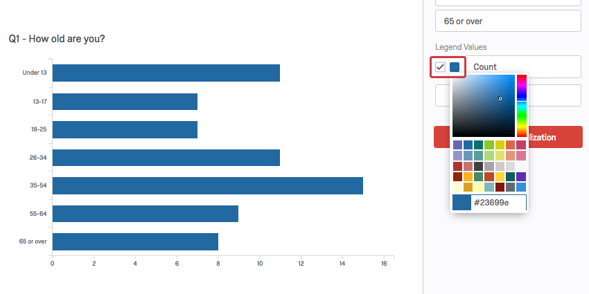 凡例の色の変更