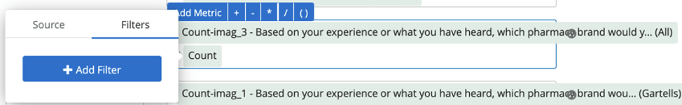 Clicking bottom count, expanding menu where that filter tab is again