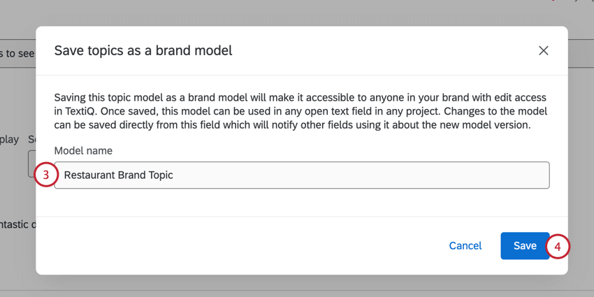 Naming the model and saving