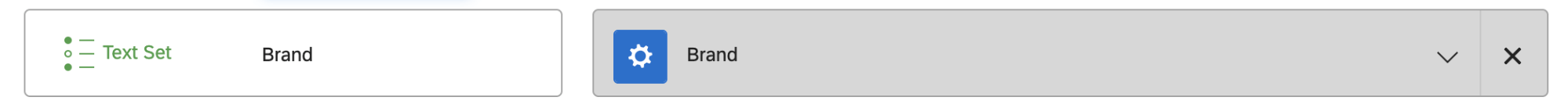 ダッシュボードにマッピングされたブランドフィールド