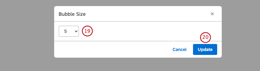 Select a number from 10 (largest size) to 1 (smallest size).