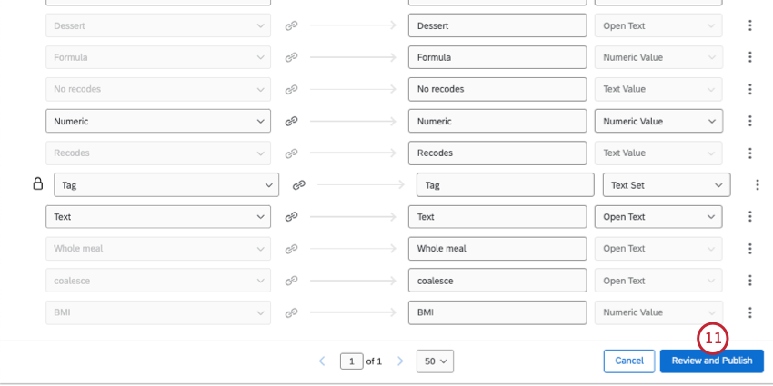 haciendo clic en revisar y publicar