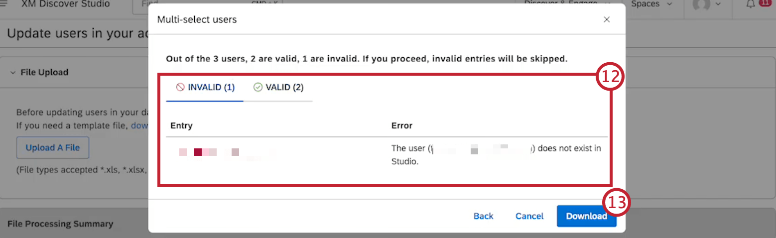 有効エントリーと無効エントリーの検証