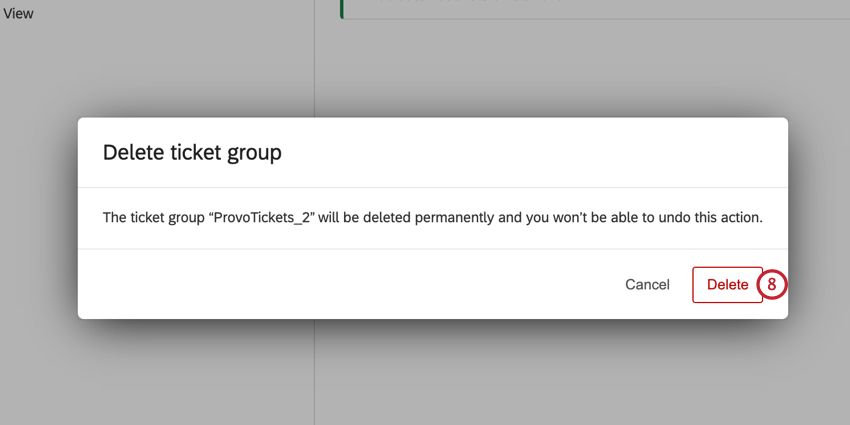 o botão de exclusão