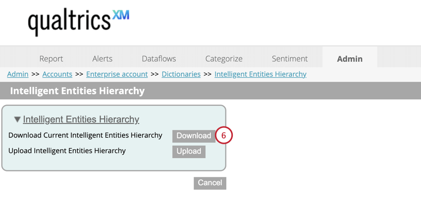 clicar em download para baixar a hierarquia