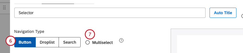 Sélectionnez Bouton comme type de navigation. Cochez la case Multiselect pour permettre aux utilisateurs de sélectionner plusieurs éléments du rapport.