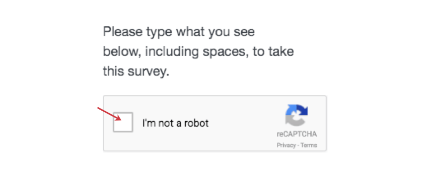 Ein Kontrollkästchen weiter der Aussage Ich bin kein Roboter