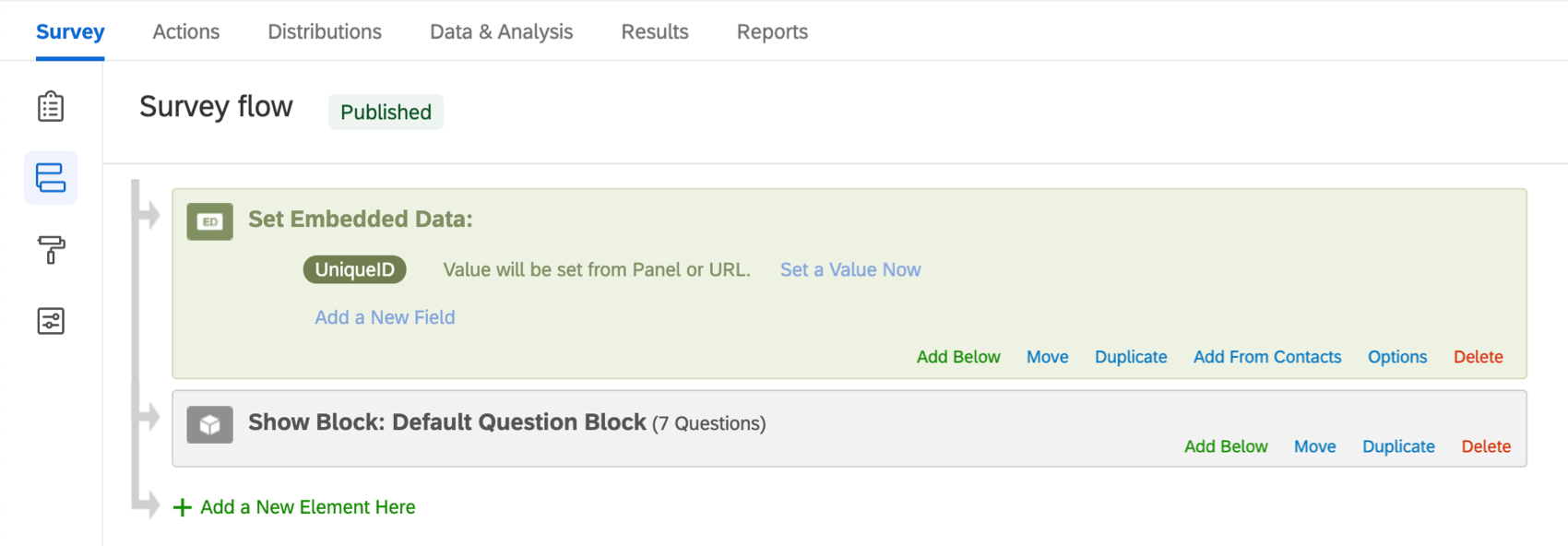 画面上部のユニークID埋め込みデータ要素の画像