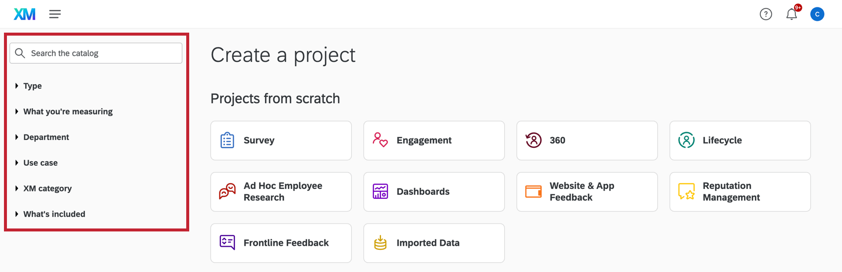 available filter groups in the catalog