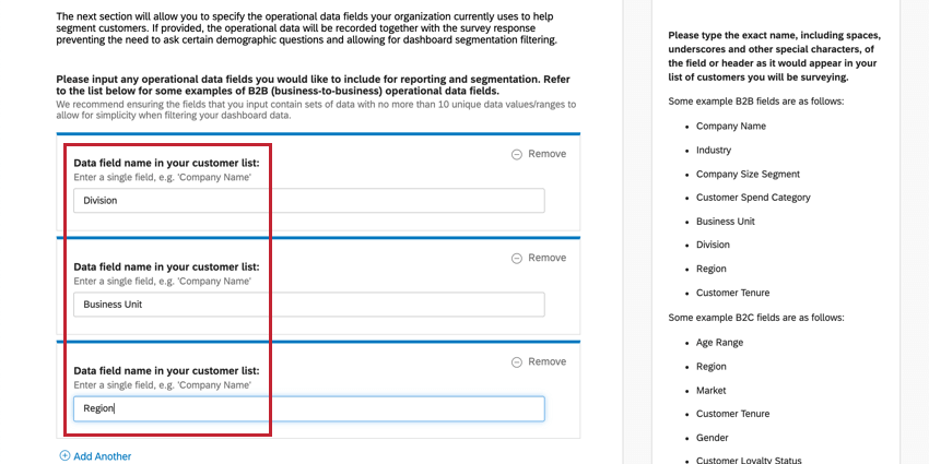 Paso del asistente de configuración donde se agregan datos operativos. Tiene los campos descritos en el texto